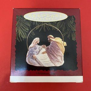 Hallmark Keepsake Ornament 1996 "Christmas Joy" Holy Family Nativity Baby Jesus
